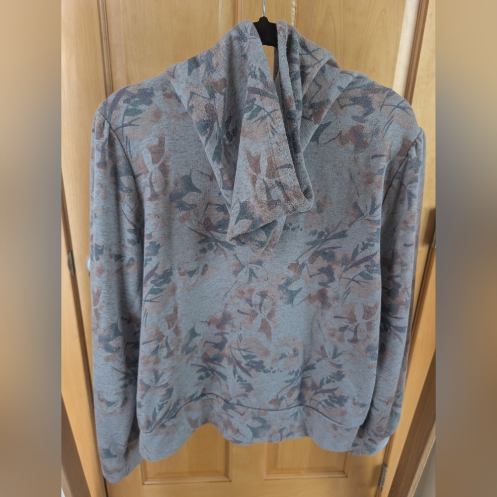 LC Lauren Conrad Floral Gray Hoodie - Picture 6 of 8